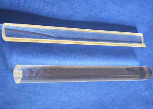 Half Round Polished Quartz Rods –CNC Fused Cut | ExactQuartz